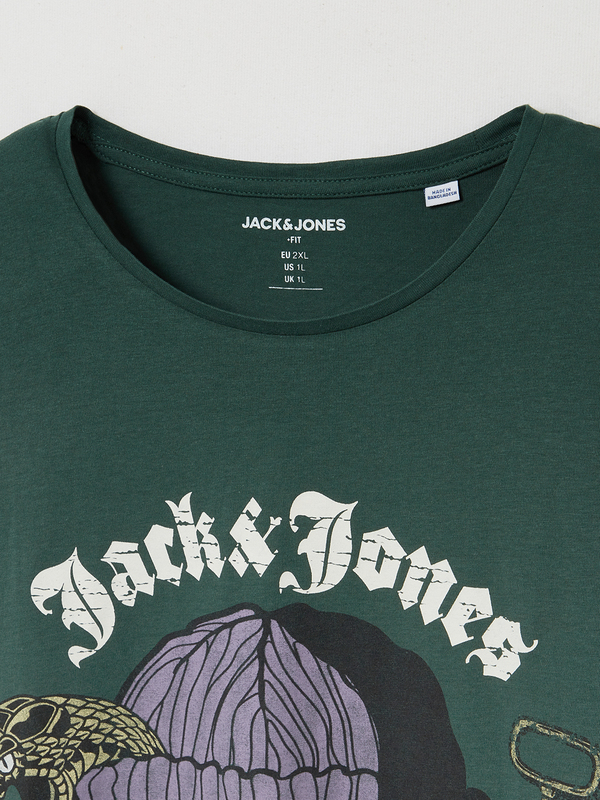 JACK AND JONES Tee-shirt  Tte De Mort + Fit Vert Photo principale