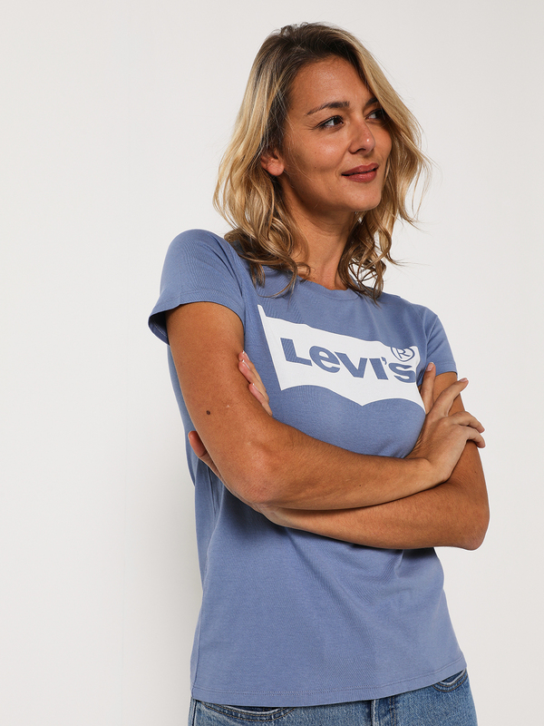 LEVI'S Tee-shirt Logo Batwing En Coton Bleu Photo principale