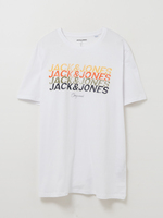 JACK AND JONES Tee-shirt Logo Color Fit + Blanc
