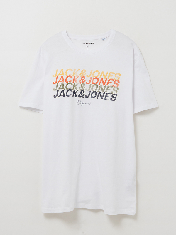 JACK AND JONES Tee-shirt Logo Color Fit + Blanc Photo principale