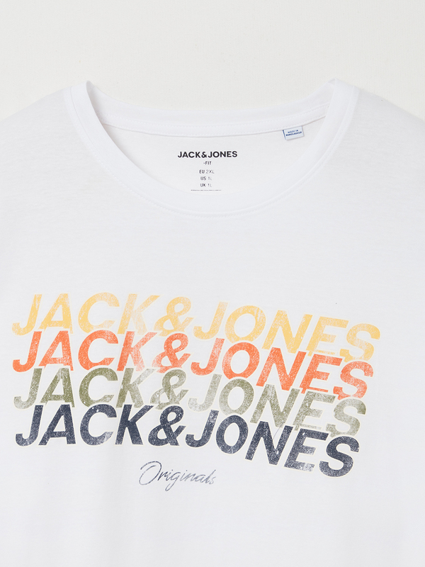 JACK AND JONES Tee-shirt Logo Color Fit + Blanc Photo principale
