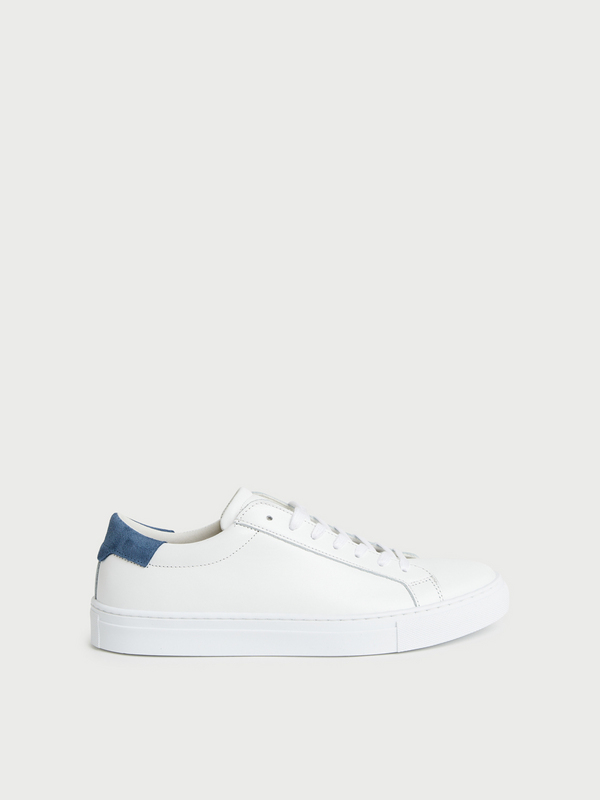 JACK AND JONES Basket Blanches À Lacets, Style Tennis Blanc