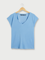 VERO MODA Tee-shirt Sans Manches Fluide Coupe Loose Bleu