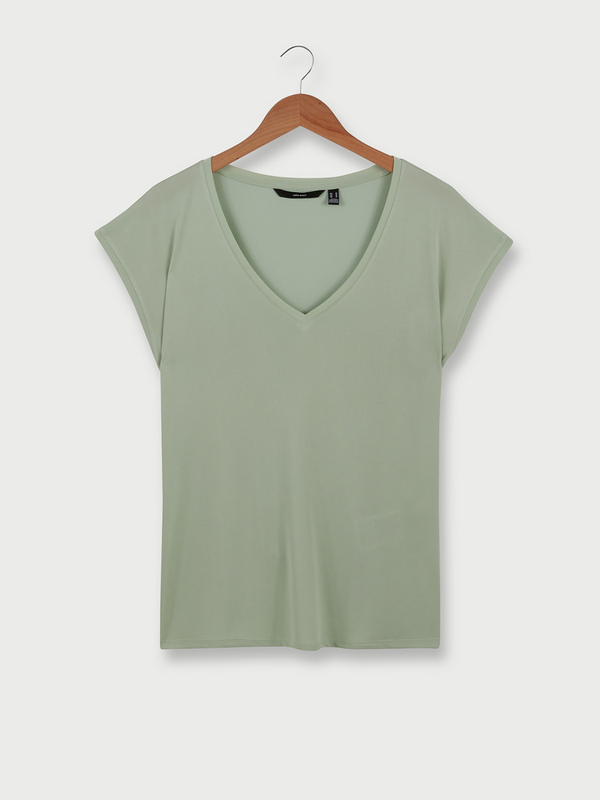 VERO MODA Tee-shirt Sans Manches Fluide Coupe Loose Vert 1018764