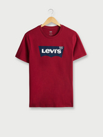 LEVI'S Tee-shirt Logo Batwings Rouge bordeaux