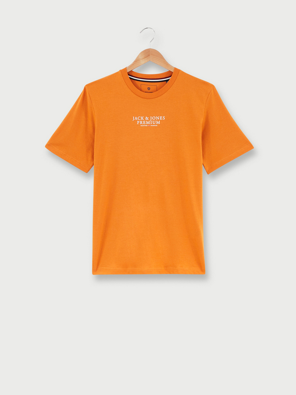 JACK AND JONES Tee-shirt Logo Signature Orange 1018768