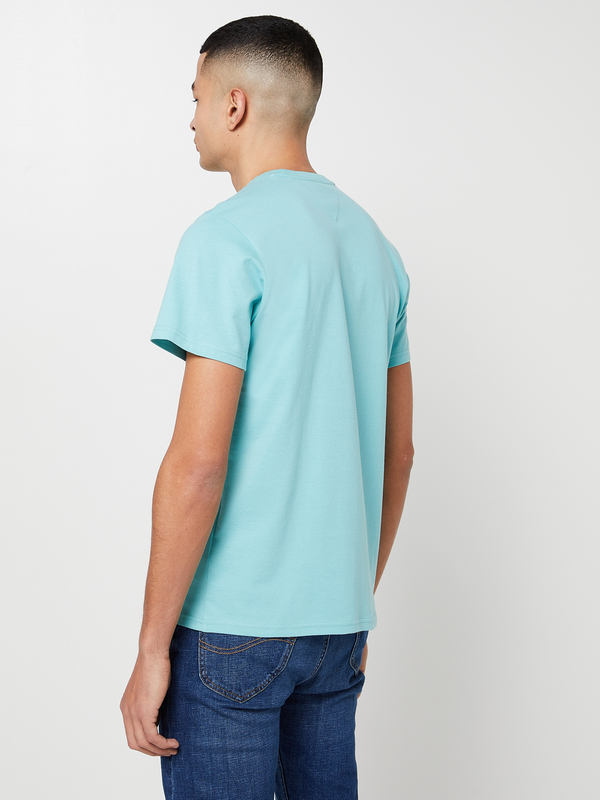 TOMMY JEANS Tee-shirt Uni, Col Rond Vert Photo principale