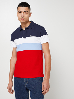 LEE Polo Colorblock Rouge