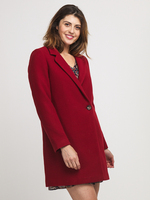 TRENCH AND COAT Manteau Laine Majoritaire Effet Tram Rouge