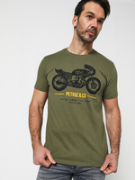 PETROL INDUSTRIES Tee-shirt Moto Vert kaki