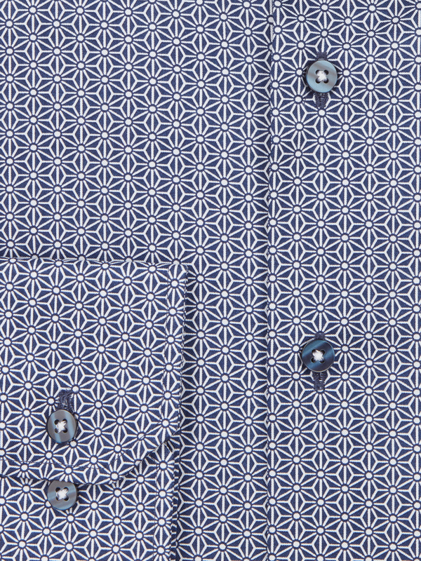 ETERNA Chemise Modern Fit Motifs Gomtriques Bleu Photo principale