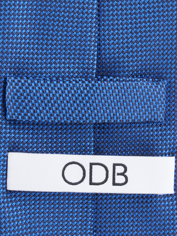 ODB Cravate Jacquard En Soie Bleu Photo principale