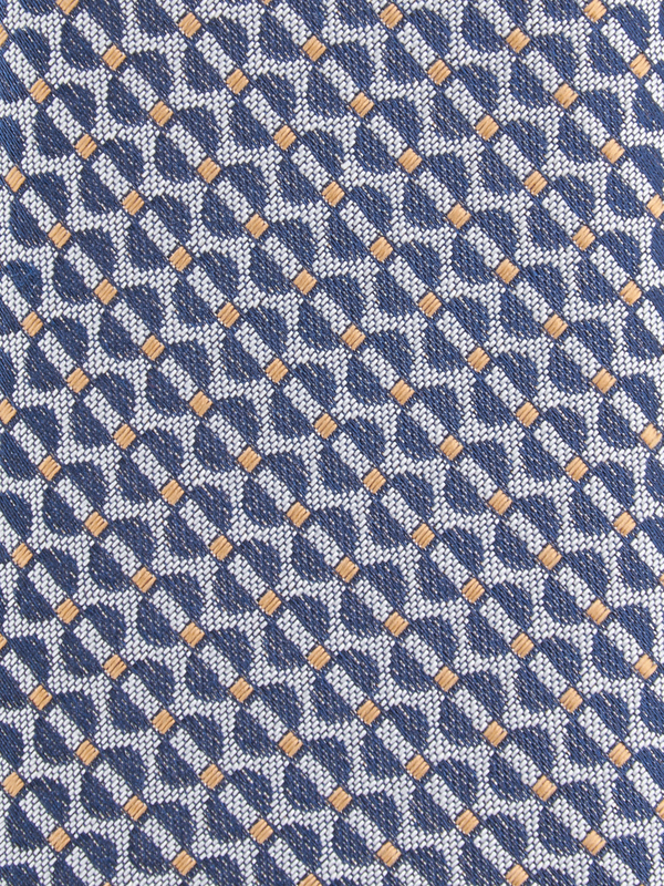 ODB Cravate Micro-pois Avec Soie Bleu marine Photo principale