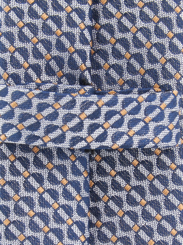 ODB Cravate Micro-pois Avec Soie Bleu marine Photo principale