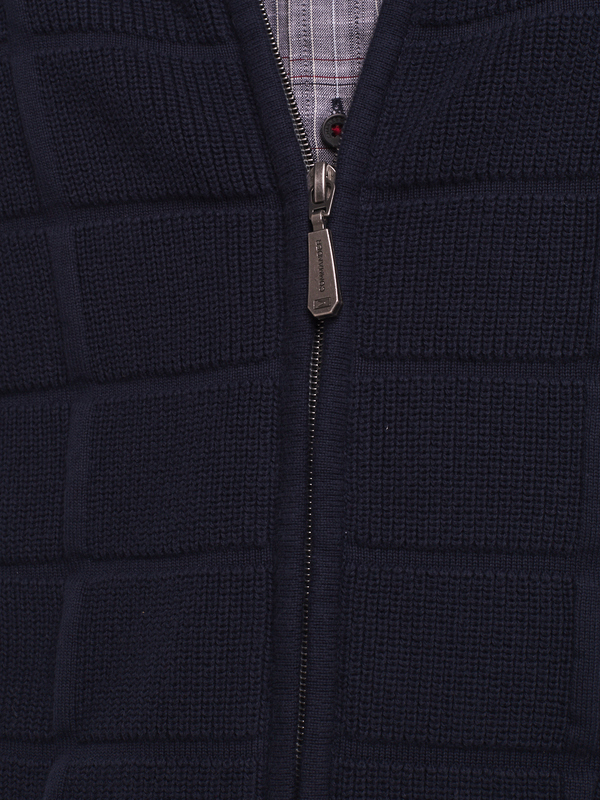 COMMANDER Gilet Quadrill 100% Coton Bleu marine Photo principale