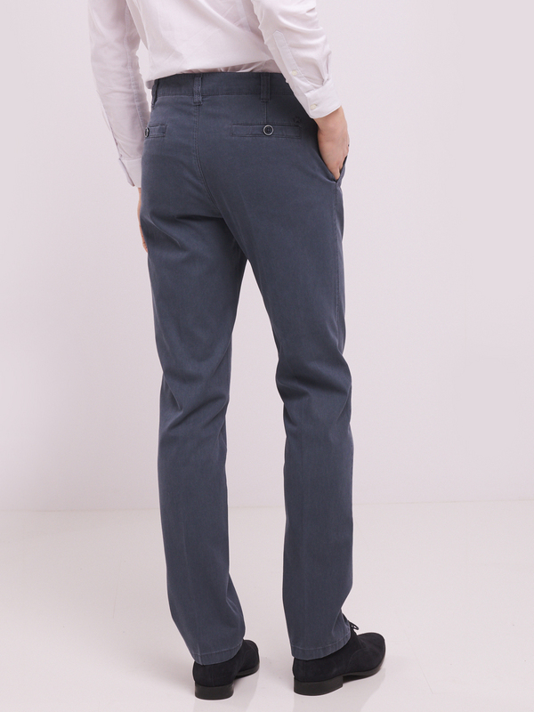 CHARLES DE SEYNE Pantalon En Coton Stretch Velout Bleu gris Photo principale
