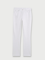 JULIE GUERLANDE Pantalon 5 Poches, Coupe Droite En Toile Unie Extensible Blanc