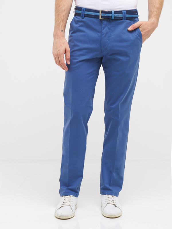 MEYER Pantalon Chino Avec Ceinture Bleu Photo principale
