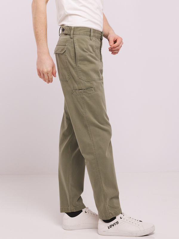 LEE Pantalon Esprit Cargo 100% Coton Vert kaki Photo principale