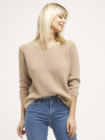 STREET ONE Pull En Maille Perle 100% Coton Camel