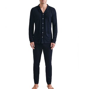 IMPETUS Pyjama Long Boutonné En Coton X-mas Bleu
