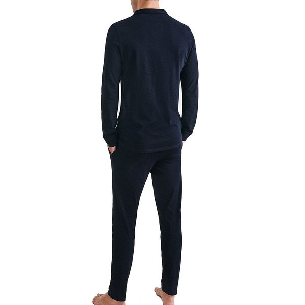 SEIDENSTICKER Pyjama Long Boutonn En Coton X-mas Bleu Photo principale