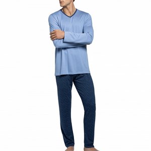 IMPETUS Pyjama Long Molletonné Bodiguel Bleu