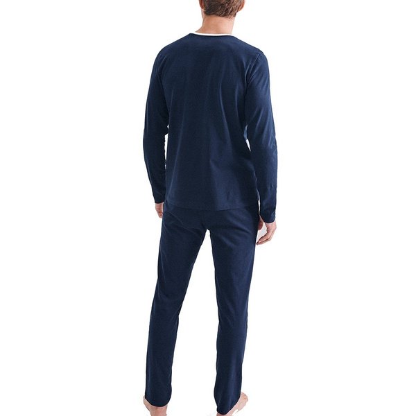 SEIDENSTICKER Pyjama Long En Coton Bleu Photo principale