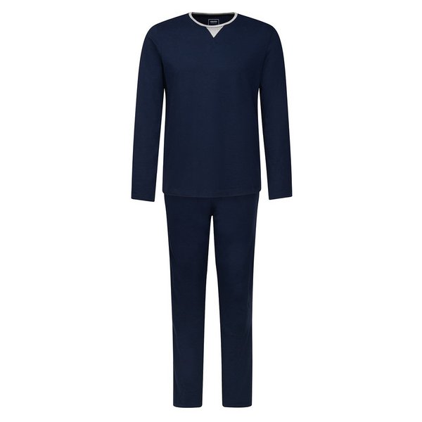 SEIDENSTICKER Pyjama Long En Coton Bleu Photo principale