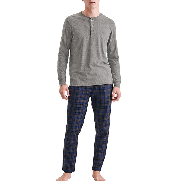 SEIDENSTICKER Pyjama Long En Coton X-mas Gris