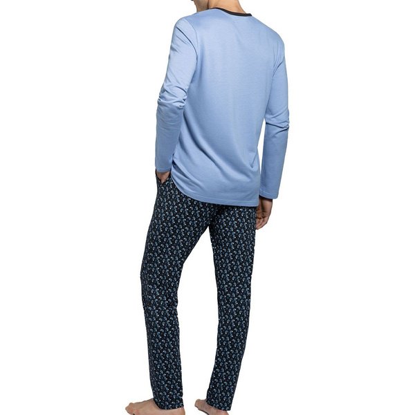 IMPETUS Pyjama Long En Coton Et Modal James Bleu Photo principale