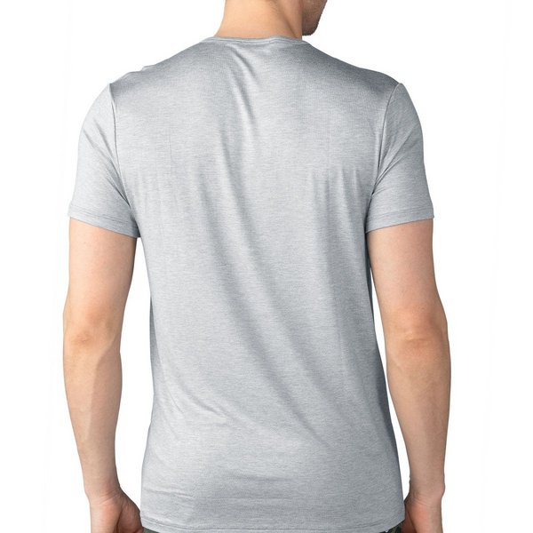 MEY Tee-shirt Lyocell Avec Poche Sur Poitrine Jefferson Light Grey Melange Photo principale
