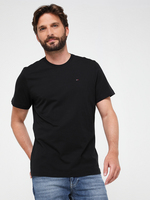 TOMMY JEANS Tee-shirt Uni Mini Logo Brod Coton Bio Noir