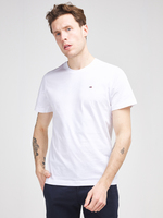 TOMMY JEANS Tee-shirt Uni Mini Logo Brod Coton Bio Blanc