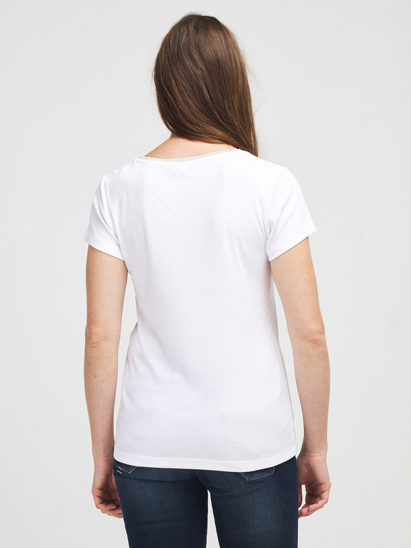C EST BEAU LA VIE Tee-shirt Coton/modal Blanc Photo principale