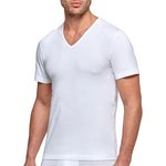 IMPETUS T-shirt Homewear Bio Organique Oeko-tex Col V Cotton Organic Blanc
