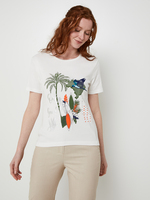 CHRISTINE LAURE Tee-shirt Motif Plac Blanc