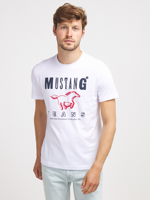 MUSTANG Tee-shirt Logo Blanc Photo principale