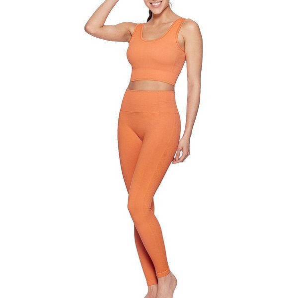 IMPETUS Crop Top Seconde Peau Sans Coutures Active Orange Photo principale