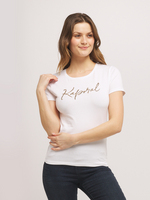 KAPORAL Tee-shirt Logo Strass Blanc