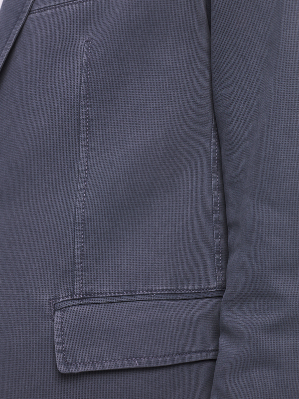 CHARLES DE SEYNE Veste 100% Coton  Stretch Velout Bleu gris Photo principale