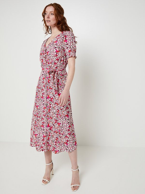 JULIE GUERLANDERobe Chemise Imprime FleursRose