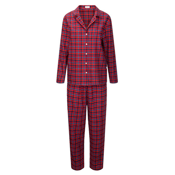 SEIDENSTICKER Ensemble Pyjama Long  Carreaux En Coton X'mas Classic Rouge & Marine Photo principale