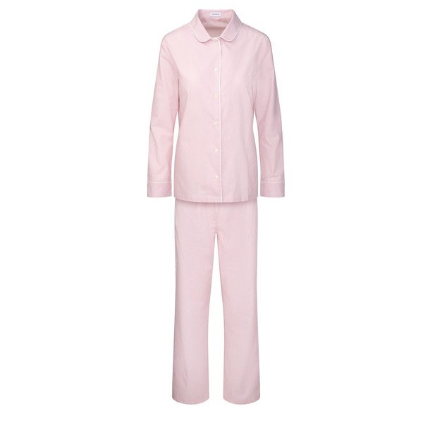 SEIDENSTICKER Ensemble Pyjama Long  Fines Rayures En Coton Rose Photo principale