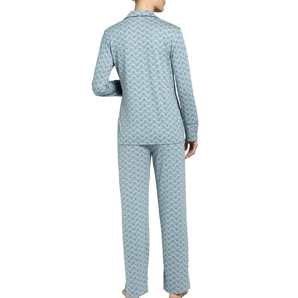 IMPETUS Ensemble Pyjama Chemise En Modal Artisan Bleu canard Photo principale