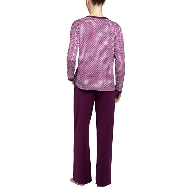 IMPETUS Ensemble Pyjama Long Rtro En Coton Et Modal Lalique Violet Photo principale