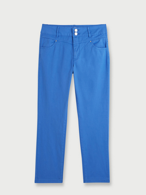 C-EST-BEAU-LA-VIE Pantalon Droit En Twill Uni Bleu