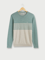 CHARLES DE SEYNE Pull Style Colorblock  Rayures Places Vert