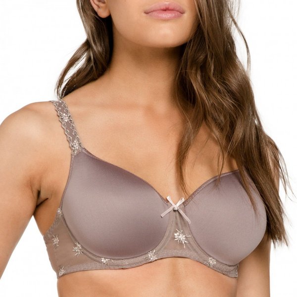 LOUISA BRACQ Soutien-gorge Invisible Chantilly Taupe