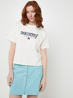 TOMMY JEANS Tee-shirt Broderie Place Blanc cass